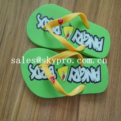 China Summer Flip Flops Customized Sublimation EVA / Rubber Sandals Cool Slippers for sale