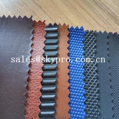 China 100% PU Synthetic Leather With Colorful Printed Fabric PVC Solid Colors Synthetic Leather for sale