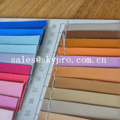 China Fashion design pvc synthetic leather pu coated leather with backing fabric for sale