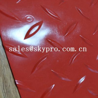 China Black 2mm / 3mm Plastic Sheet PVC anti slip vinyl film roll pvc fine ribbed floor mat for sale