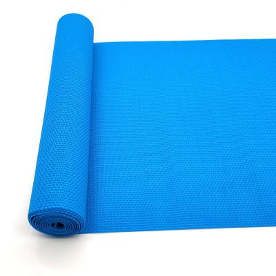 China 100mm Vinyl PVC Coated Polyester Mesh Fabric Weave Blue for sale
