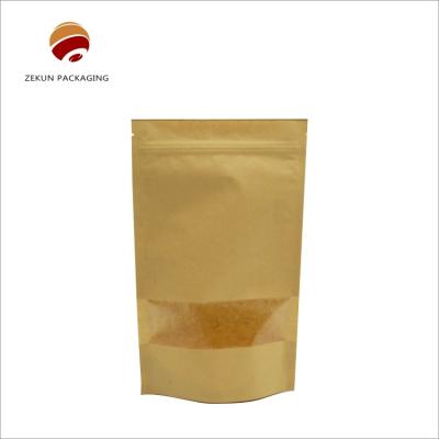China Custom Printed Kraft Paper Bag 250g Capacity with Shiny Finish for Food Packaging for sale