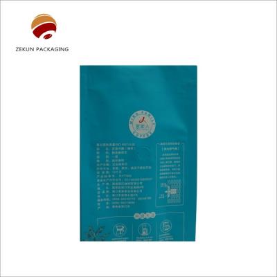 China PET/AL/PE Moisture Proof Flat Bottom Plastic Bags With Slider Closure for sale
