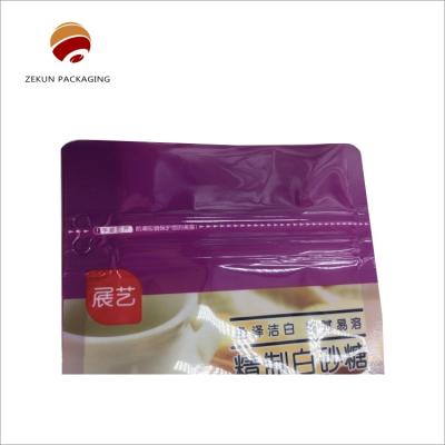 China CMYK Printed Flat Bottom Bag Moisture Proof Packaging With Zipper for sale