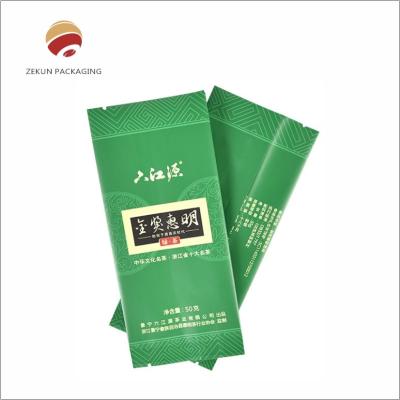 China OEM ODM Tea Powder Packing Pouch Custom Tea Bag Packaging Green Color for sale