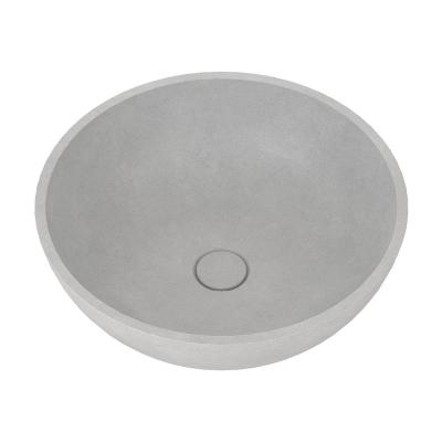 China Counter Top Table Concrete Wah Basin Light Cyan Gray Round Shape for sale