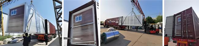 Custom steel glamping house package ready for shipping