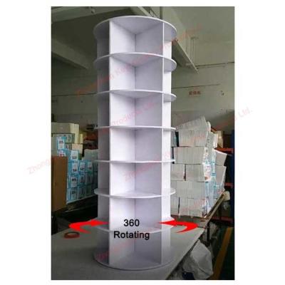 China Custom 5 6 7 8 9 10 Tier White Round 360 Rotating Shoe Rack Storage organizer for sale