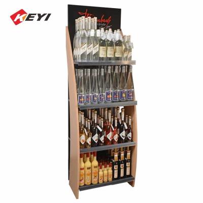 China China Factory Custom Floor Standing Liquor Bottle Display Stand For Retail for sale