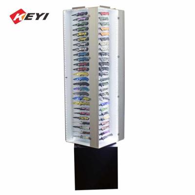 China Retail Shop Illuminating Floor Standing Knife Display Cases With Led Light for sale