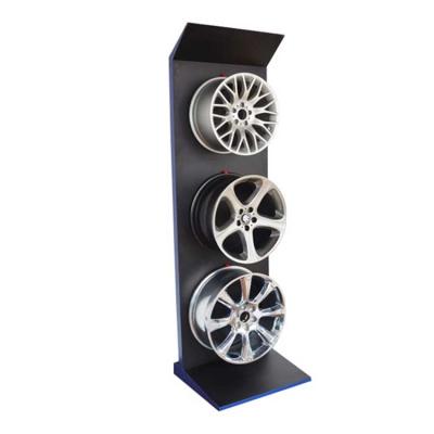 China Custom Floor Standing Wheel Rack Alloy Wheel Rim Display Stand for sale