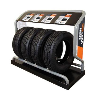 China Automotive Wheel Display Stand Car Tire Storage Rack - Adjustable for sale