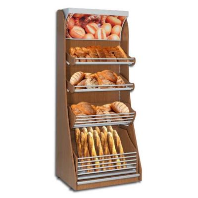 China Customized Bread Shop Furniture Storage Showcase Wood Bakery Display Cabinet for sale