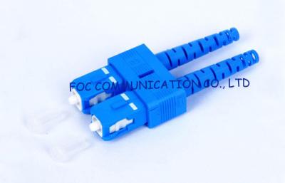 China SC SM 9 / 125um 3.0mm duplex fiber optic connector For WAN And LAN for sale