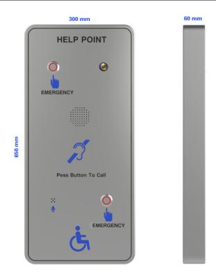China Public Hands Free Service Emergency Phone Tower for Disable Person for sale