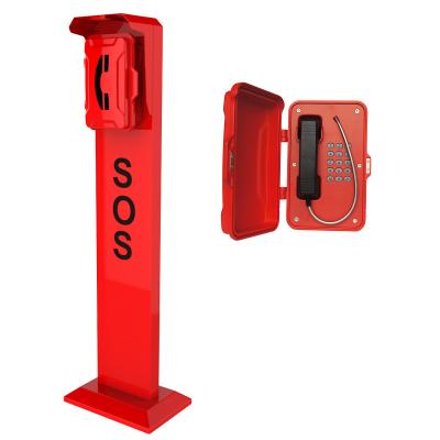 China Vandal Resistant SIP Roadside Emergency Telephone Pillar for sale