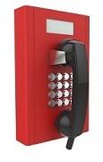 China Montagem áspera cinzenta ou vermelha da parede do telefone de Voip para o serviço do hospital/banco à venda