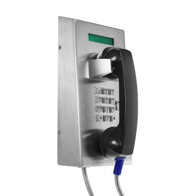 China Stainless Steel Housing Anti Vandal SIP Prison Telephone With LCD Display for sale