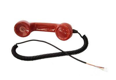 China Anti Destructive PC / ABS Material Red Telephone Handset for Public Phone for sale
