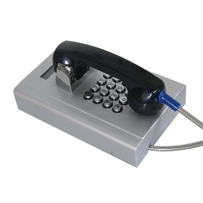 China GSM Armored Vandal Resistant Telephone Cold Rolled Steel Full Keyboard for sale