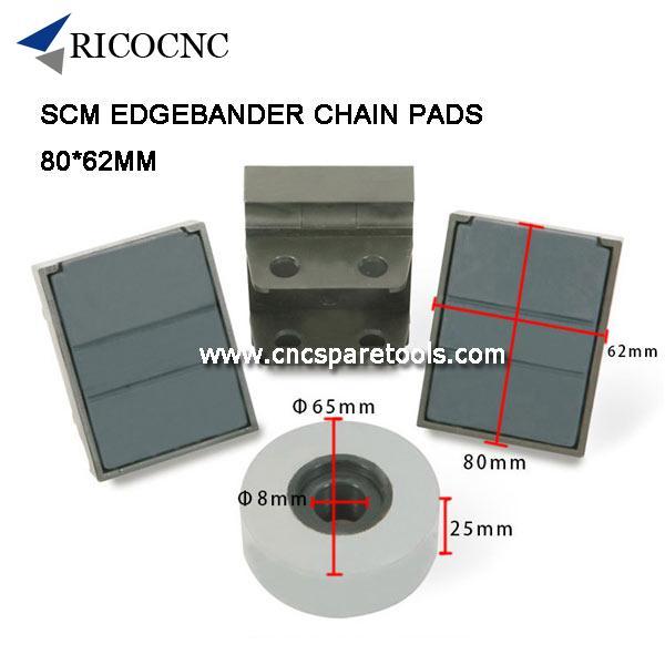 scm edgebander track pads size