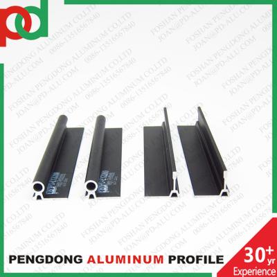 China 5.8M Length Wooden Grain Colour Aluminium Profiles For Sliding Closet Wardrobe Furniture Manufactured By Professional for sale