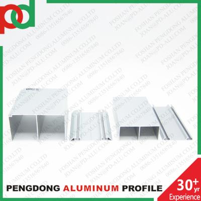 China Customizable Cutting Service Wooden Grain Colour Aluminium Profiles For Wardrobe Sliding Door Frame Track Rail Top Bottom for sale