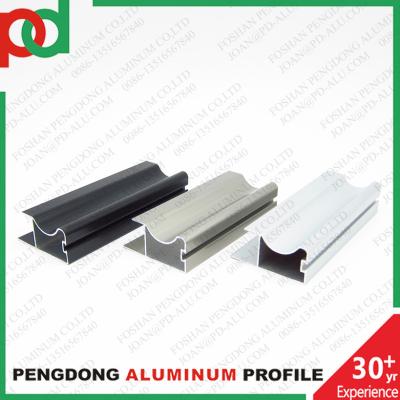China Customizable Cutting Service Wooden Grain Colour Aluminium Profiles For Wardrobe Sliding Door Frame Track Rail Top Bottom for sale