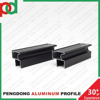 China Customizable Cutting Service Wooden Grain Colour Aluminium Profiles For Wardrobe Sliding Door Frame Track Rail Top Bottom for sale