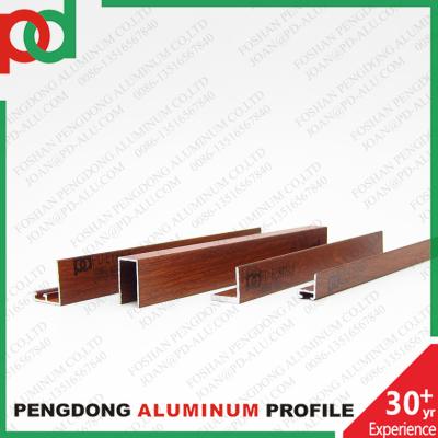 China Door Window Aluminum Profiles With Matte Black Wood-Touch Finish In Various Sizes And Designs Using Extrusion Technology for sale