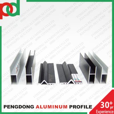 China Door Window Aluminum Profiles With Matte Black Wood-Touch Finish In Various Sizes And Designs Using Extrusion Technology for sale