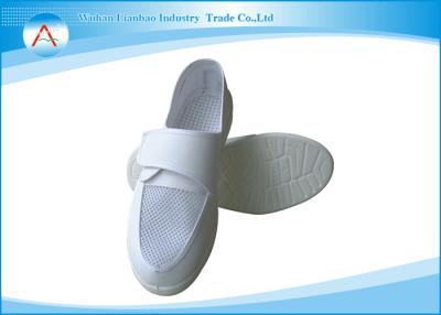 Chine Chaussures de travail blanches d'ESD de pièce propre avec la fibre conductrice dans l'industrie de la peinture à vendre
