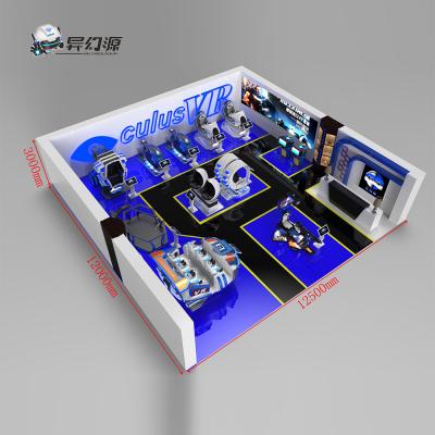 China centro del juego de la máquina de la realidad virtual de 60m2 9D en parque de atracciones en venta