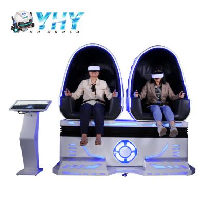 China Coin Operated 9D VR Simulator Double Egg Chair 3 DOF With 21 Inch Panel for sale