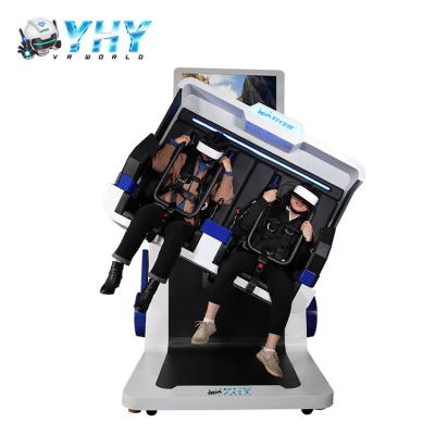 China Double 360 Degree Virtual Reality Game Chair Realistic 9D Cinema VR Flight Simulator for sale