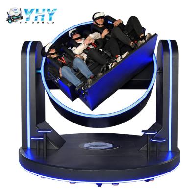 China Three Players Full Motion VR Simulator Cockpit Super Rotation Roller Coaster Game for sale