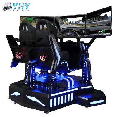 China 2 Seat 3 Screen Racing Simulator 3KW Power Arcade Machine F1 Game Racing Seat Te koop