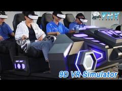 6 Players 9D VR Simulator Immersive Vibration Warrior Car Shape For Amusement Park