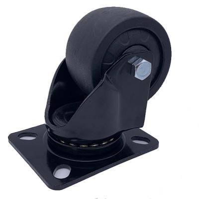 China 2.5 Inch Swivel Low Profile Caster Wheel Industrial Plate Caster Wheels for sale