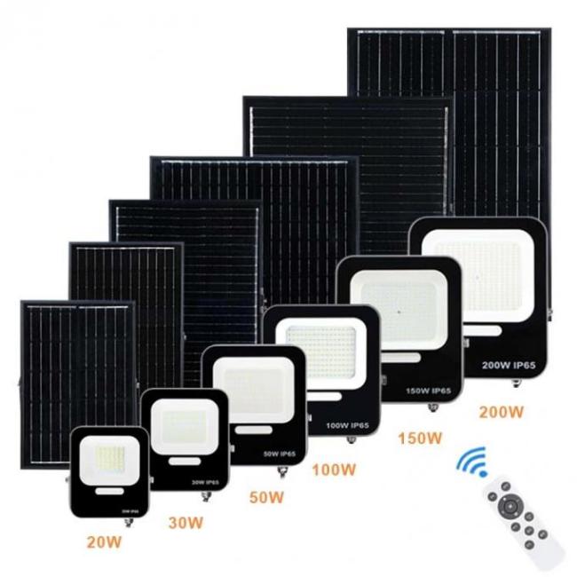 Waterproof Solar Powered Flood Lights 200 W 110 lm/W 6000K 50000hrs Lifespan 1