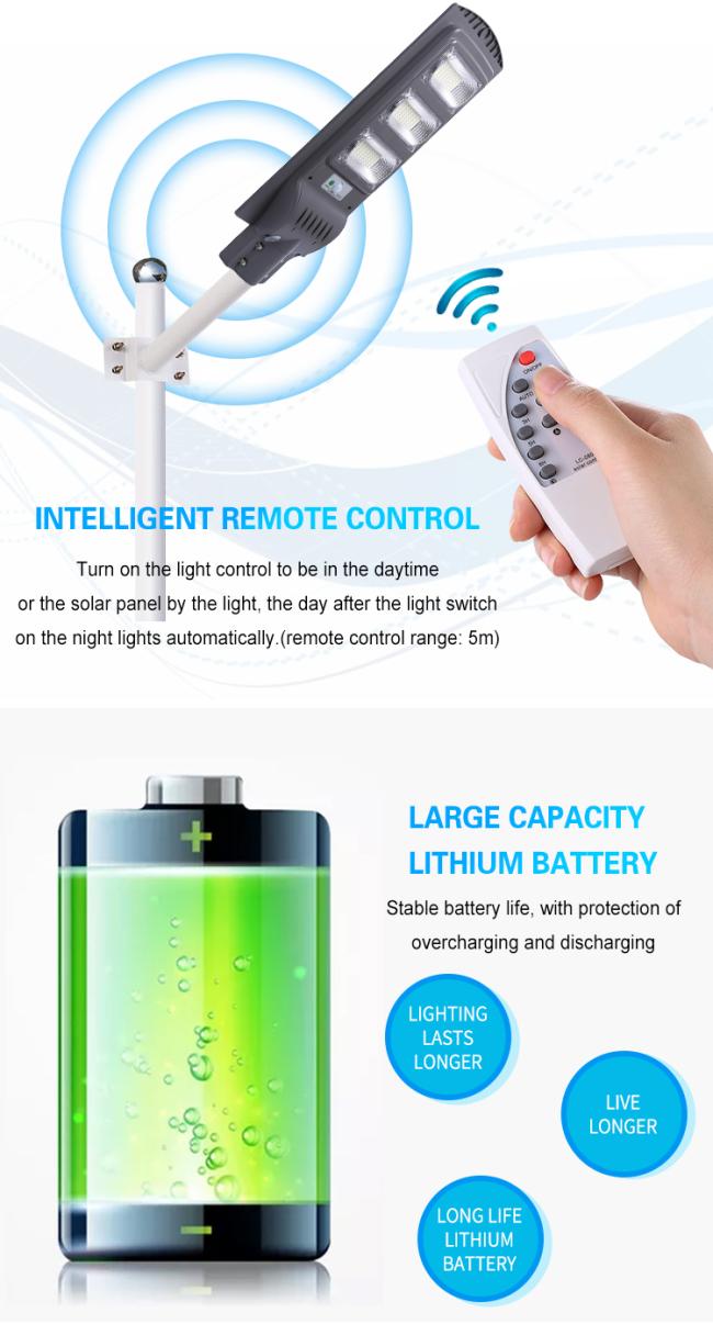 StreetLight Ip65 Outdoor Waterproof Solar Light 30w 60w 90w 120w 150w Integrated All In One Led Solar Street Light