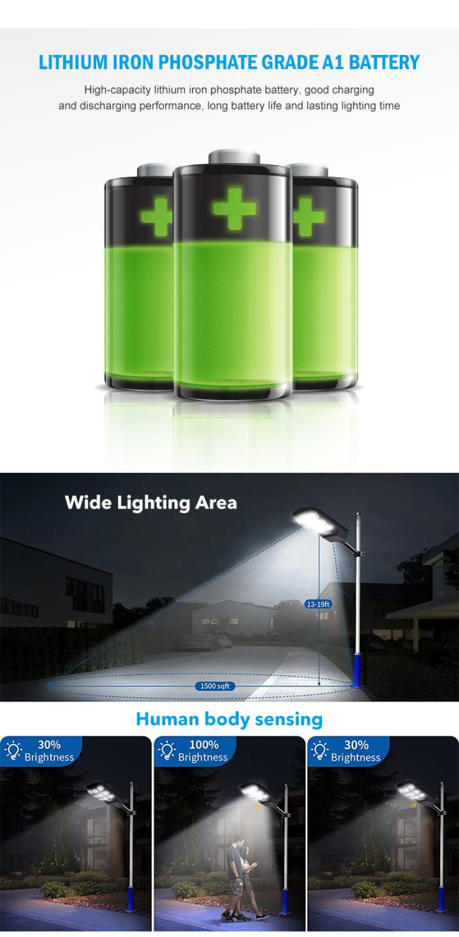 Professional Design Outdoor Ip65 ABS 200w 300w 400w 500w 600w Integrated All In One Solar Led Street Light