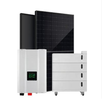 China Solar Hybrid Systems Solar Energy System Home Hybrid Solar Power System House Solar Panel Kit 5kw 10kw 15kw 25kw Lithium for sale