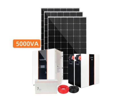 China Sistema Solar Energia doméstica 3kw 5kw 10kw 15kw Sistema de Energia Solar Off Grid Kit de painéis solares à venda