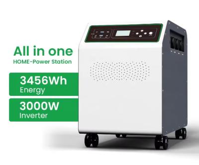中国 ポータブル リチウムイオン電池 3KWH ホームエネルギー貯蔵 オールインワン ホーム発電所 Lifepo4 24V 3kw OFF-Grid Invert 販売のため