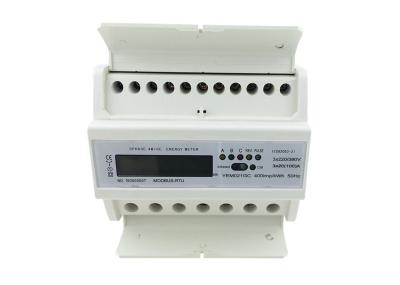 China DIN RAIL Remote Controls Din Rail KWH Meter Modbus 7 Modules Four Wire for sale