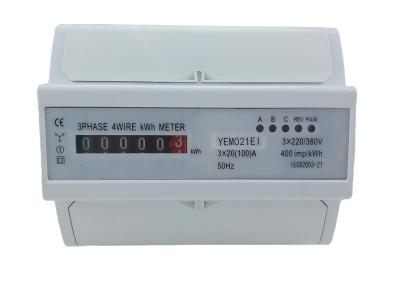 China 50Hz Register Four Wire Din Rail KWH Meter Electronic Digital Counter Type Kwh for sale
