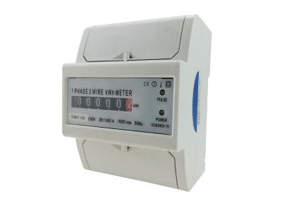 China DIN Rail Mounted 1 Phase 2 Wire Single Phase Energy Meter LCD Display Electric YEM011AG-N for sale