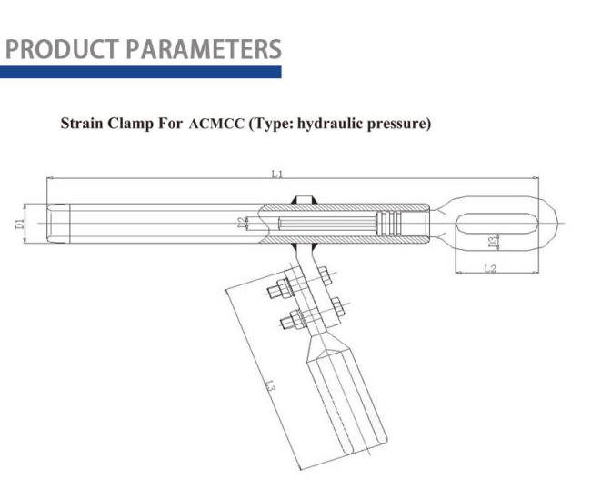 Strain Clamp (Hydraulic Pressure Type) for Aluminum Conductor Multistrand Carbon Fiber Core 0