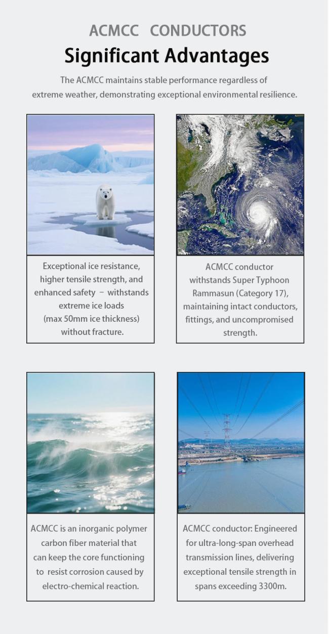 ACMCC 185/330 Double-Capacity Carbon Fiber Composite Core Overhead Conductor – Maintenance-Free and Corrosion Resistant for Smart Grid Infrastructure 5